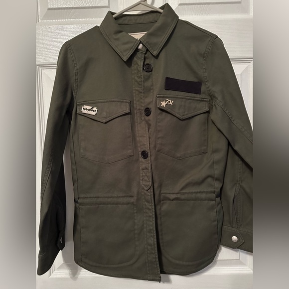 Zadig & Voltaire green jacket with embroidered skull on back - Picture 1 of 7